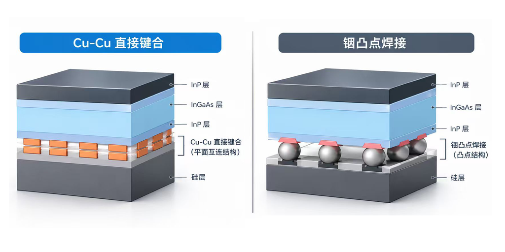 Cu Cu直接键合与铟凸点焊接